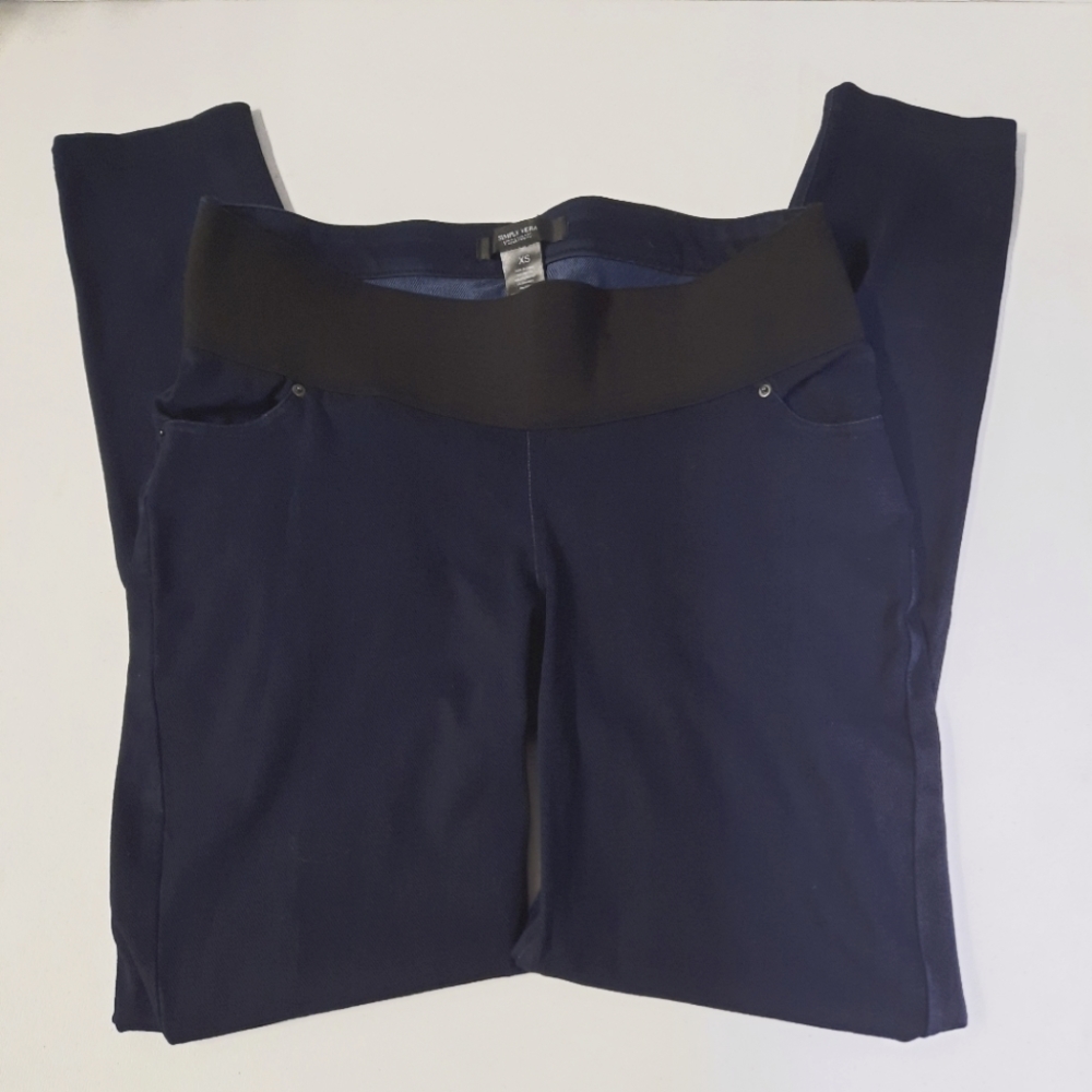 Simply Vera Vera Wang Leggings Womens XS Blue Stretch Pants